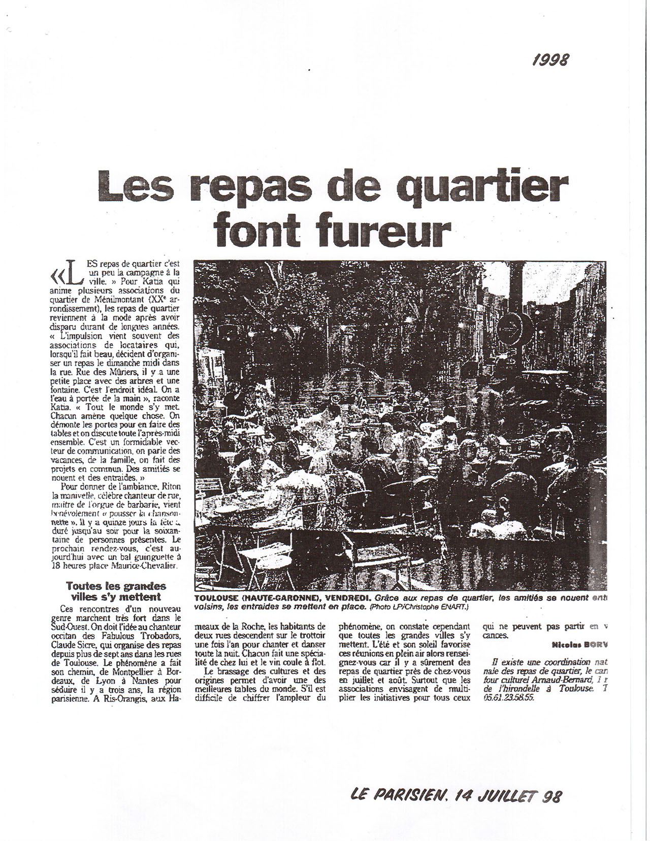 Le Parisien 14 Juillet 1998